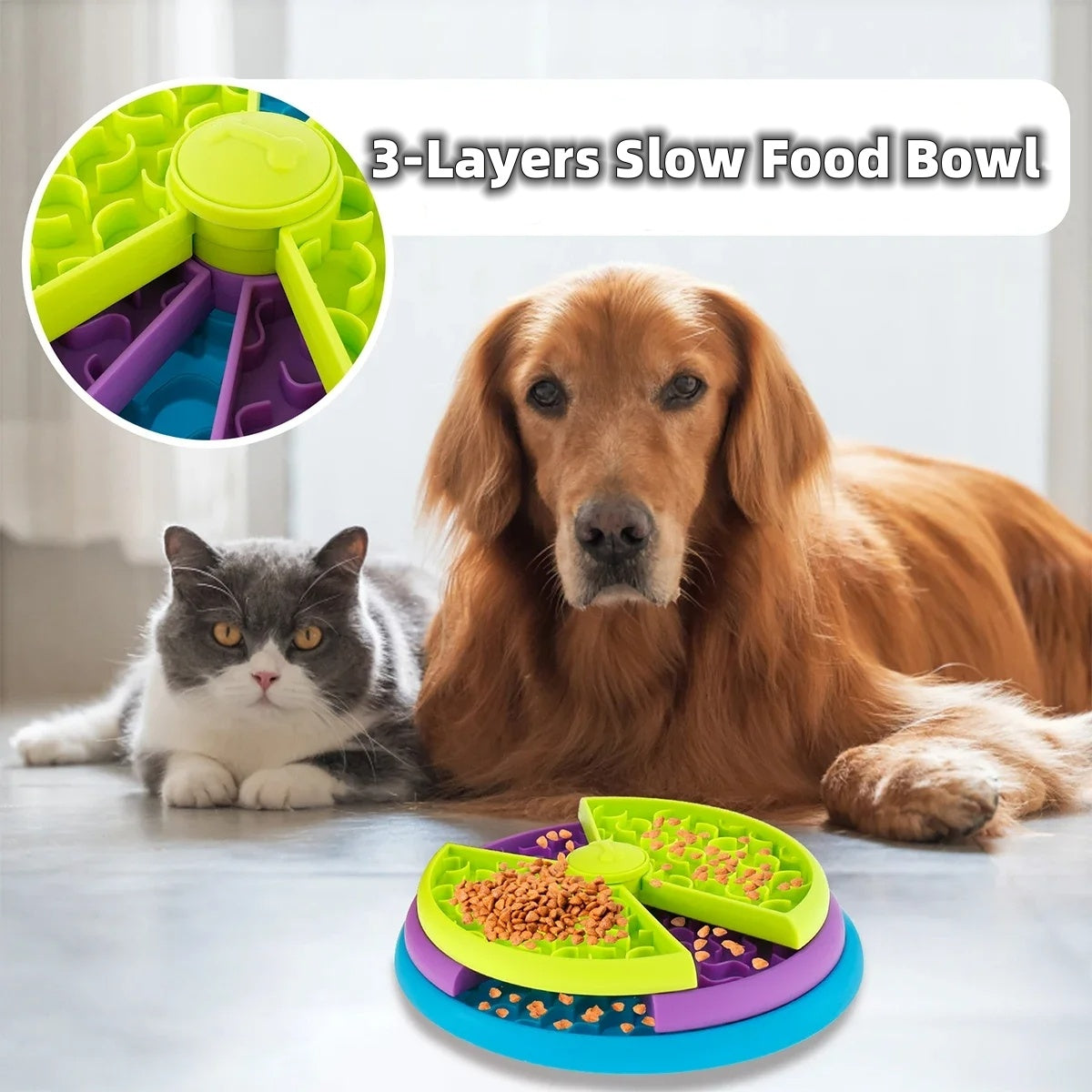 Slow Feeder Puzzle Pet Bowl