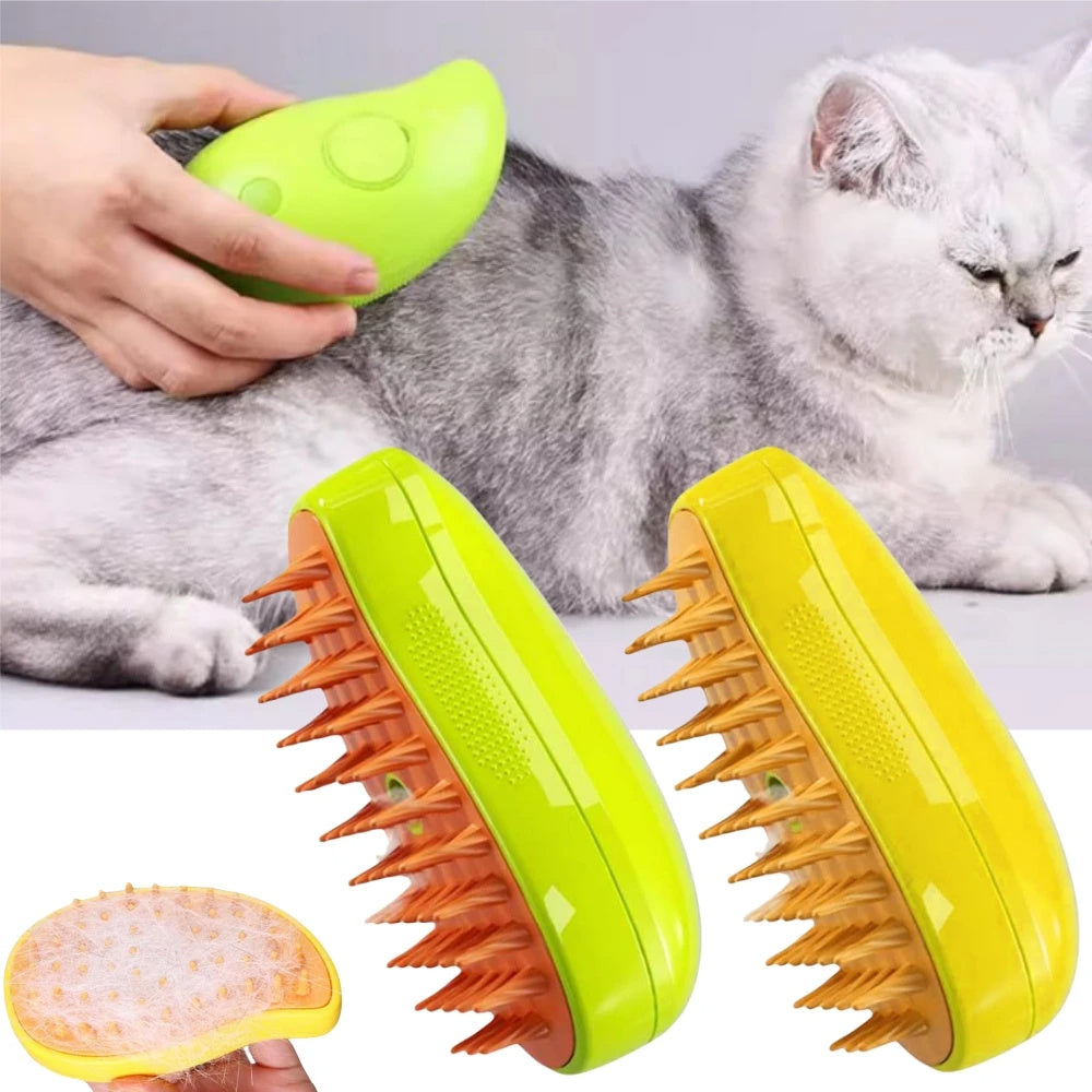 3 In 1 Pet Grooming Steam Brush