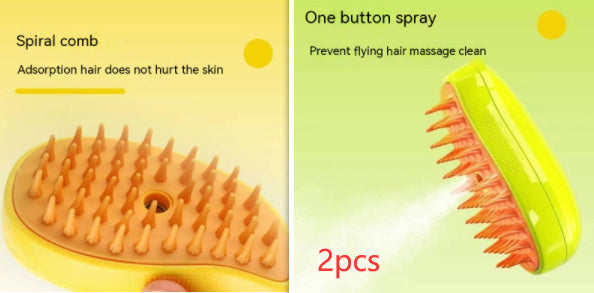 3 In 1 Pet Grooming Steam Brush