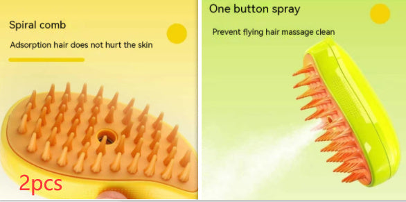 3 In 1 Pet Grooming Steam Brush