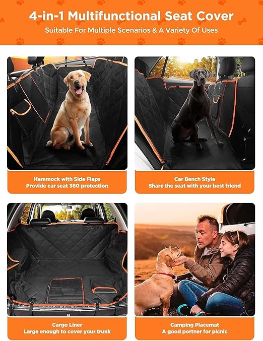 Dog Car Seat Cover, Scratchproof Waterproof